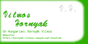 vilmos hornyak business card
